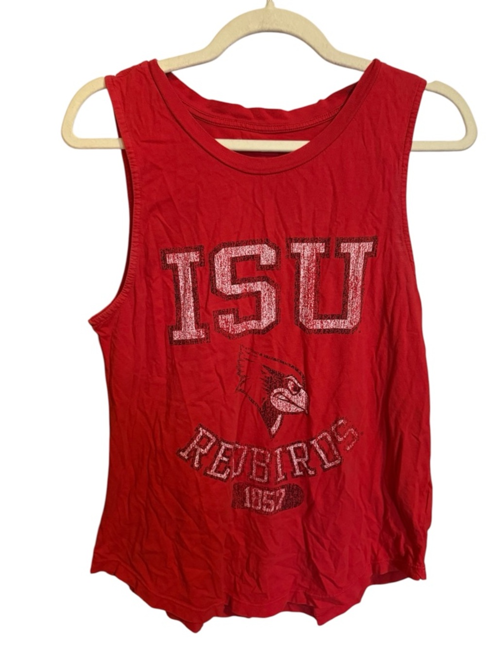 ISU Red Redbirds Graphic Tank Top Illinois state university activewear large